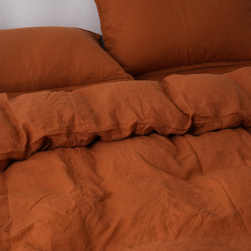 CLAY - Duvet Cover + Pillow Cases | 100% French Flax Linen