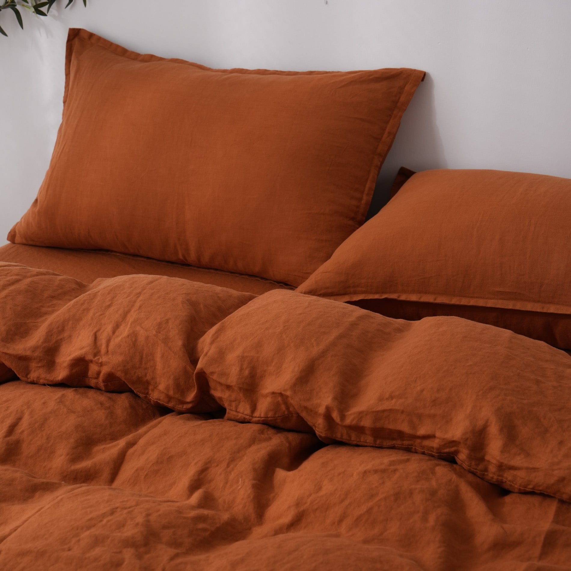 Linen Duvet Cover + Pillowcases - Clay