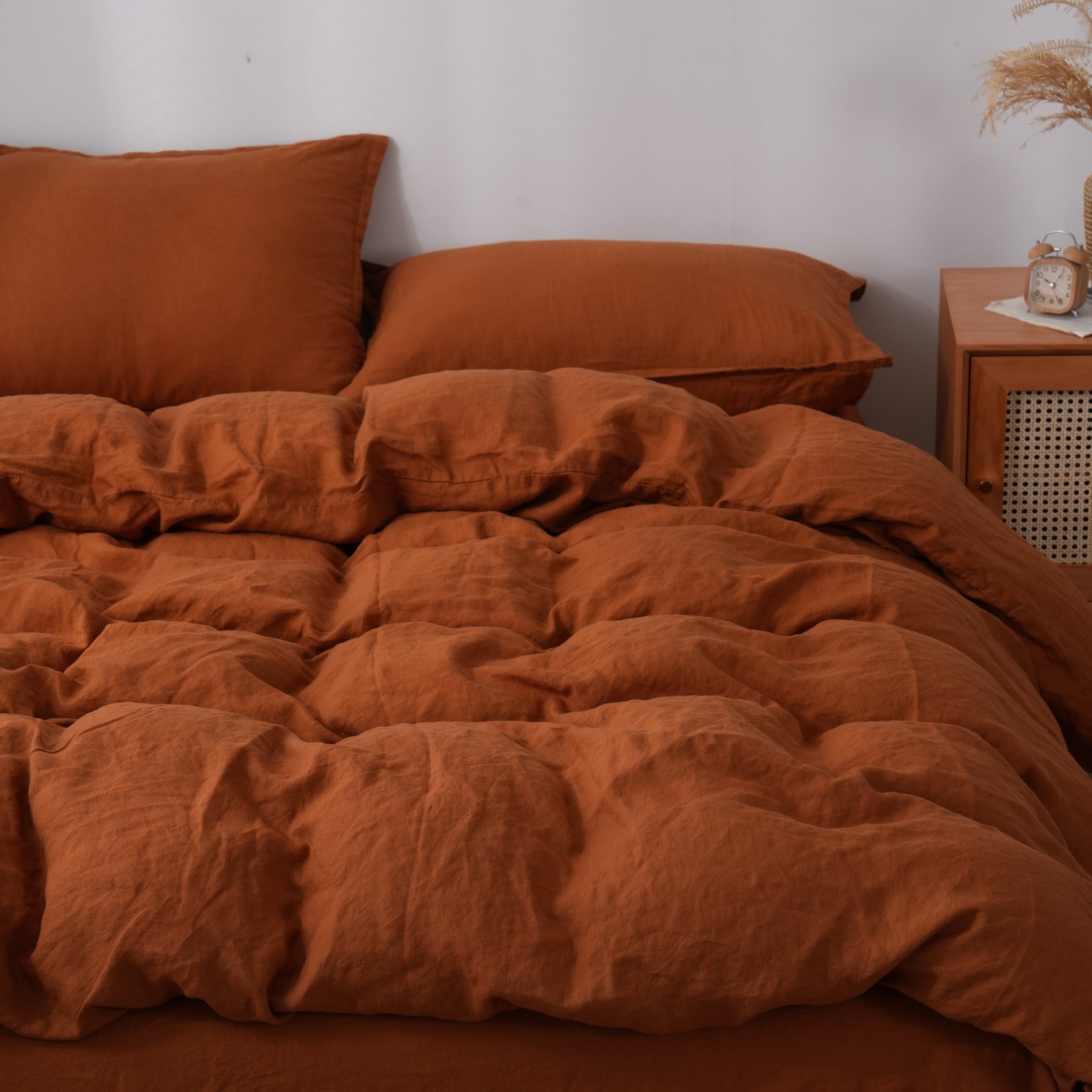 Linen Duvet Cover + Pillowcases - Clay