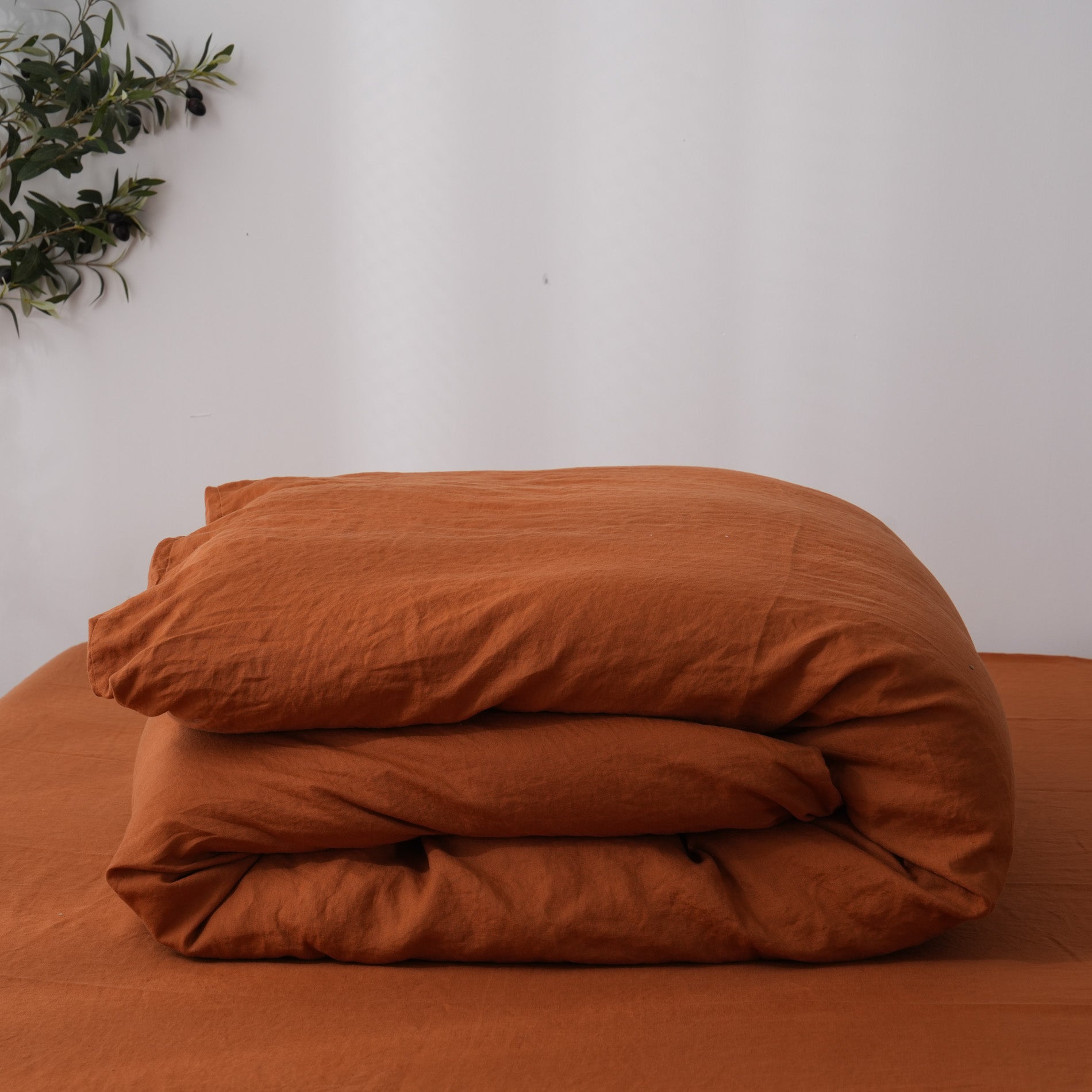 Linen Duvet Cover + Pillowcases - Clay