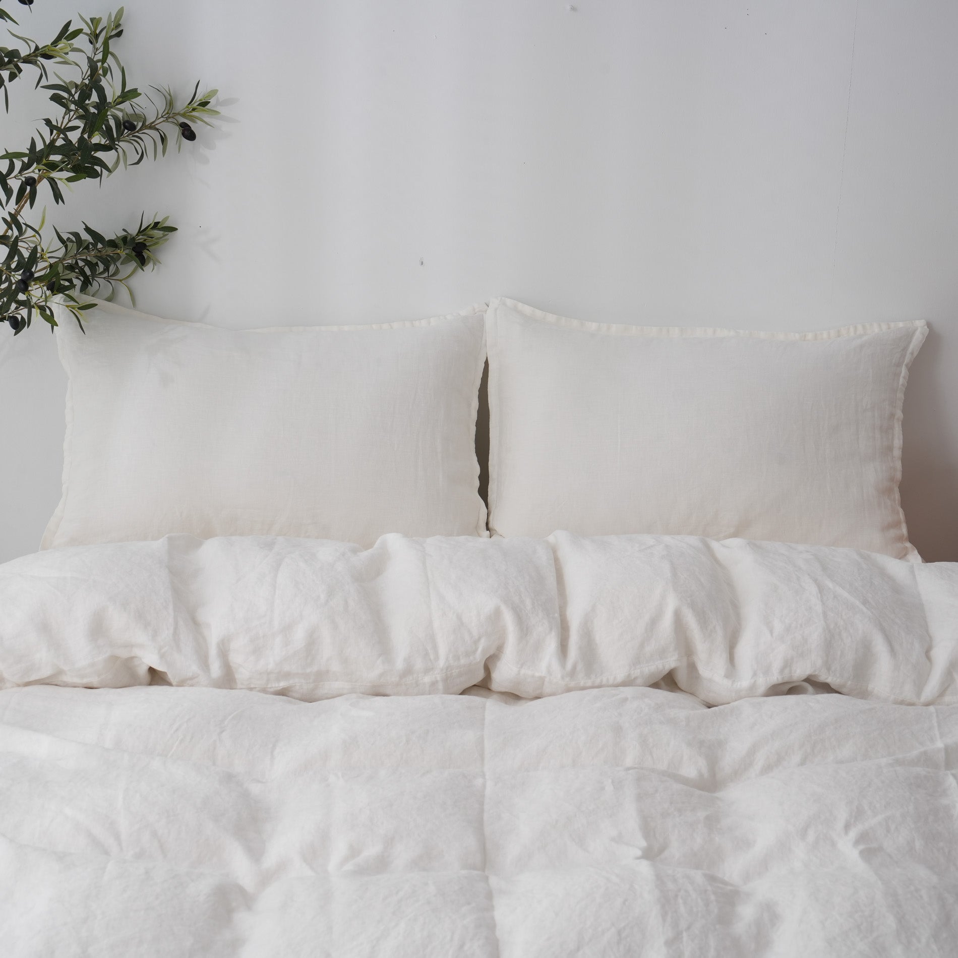 Linen Duvet Cover + Pillowcases - Cloud