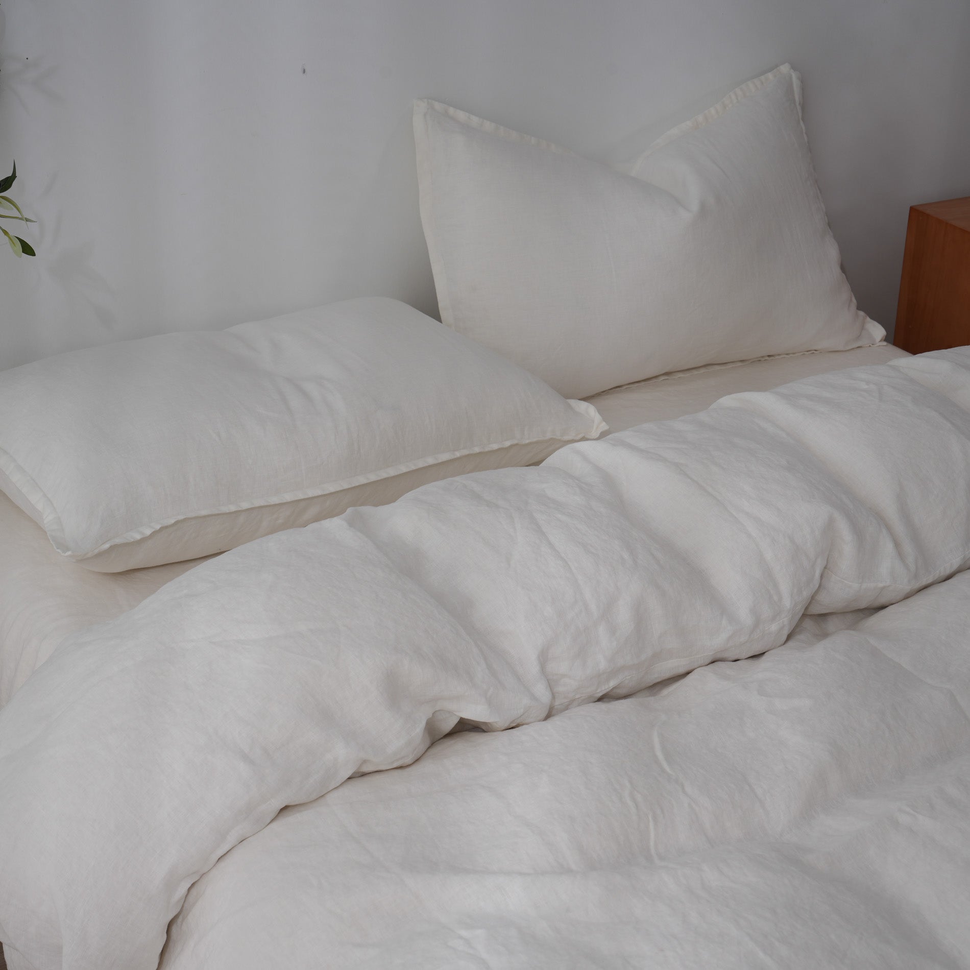 Linen Duvet Cover + Pillowcases - Cloud