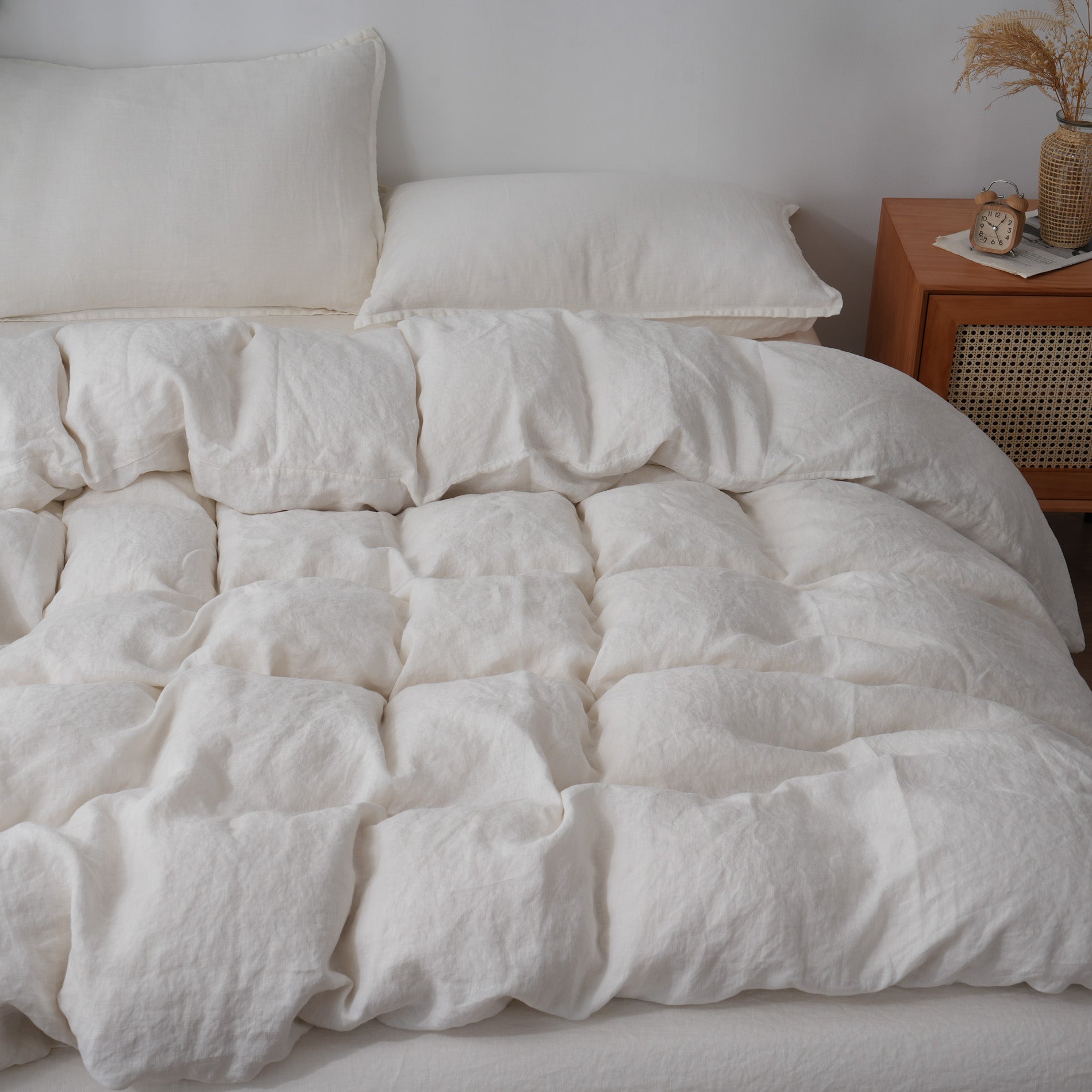 Linen Duvet Cover + Pillowcases - Cloud