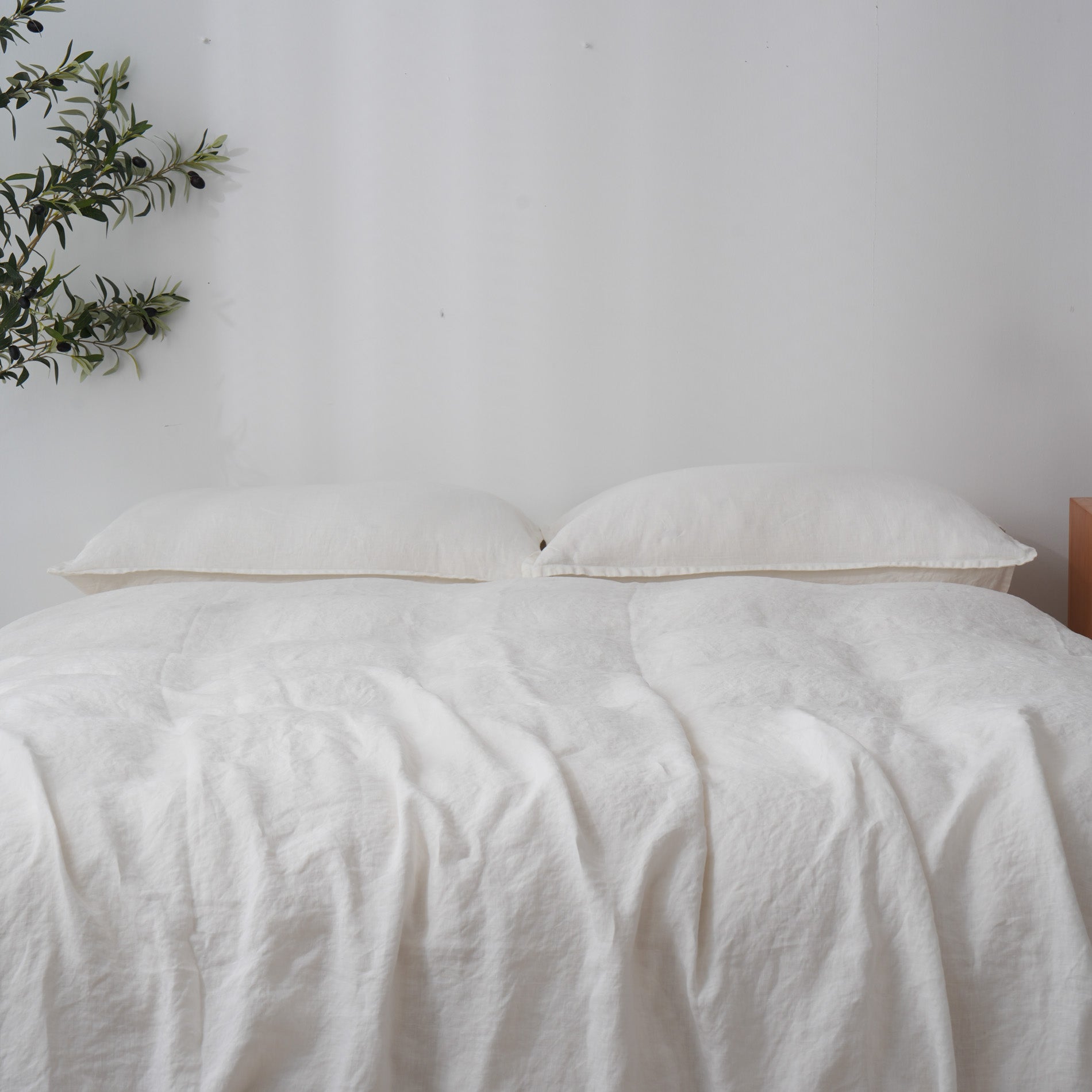 Linen Duvet Cover + Pillowcases - Cloud
