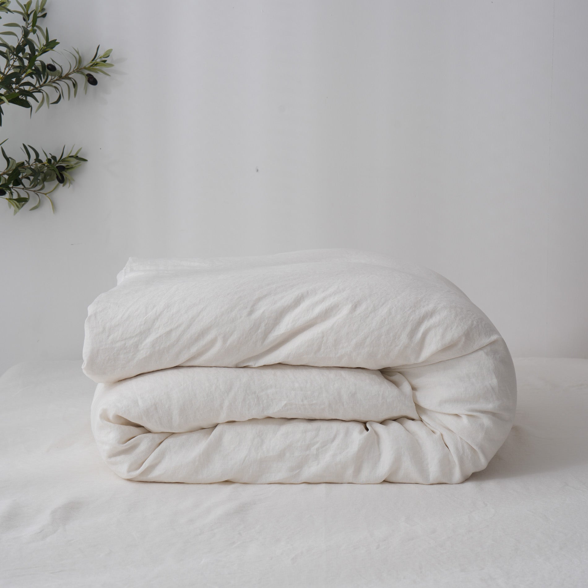 Linen Duvet Cover + Pillowcases - Cloud