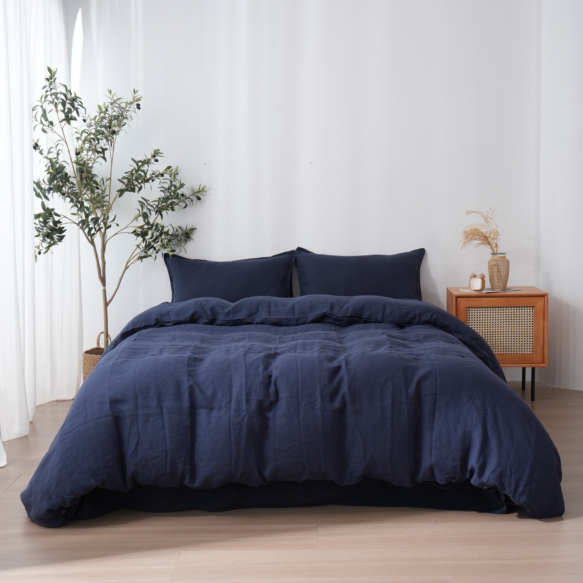 Linen Duvet Cover + Pillowcases - Ocean