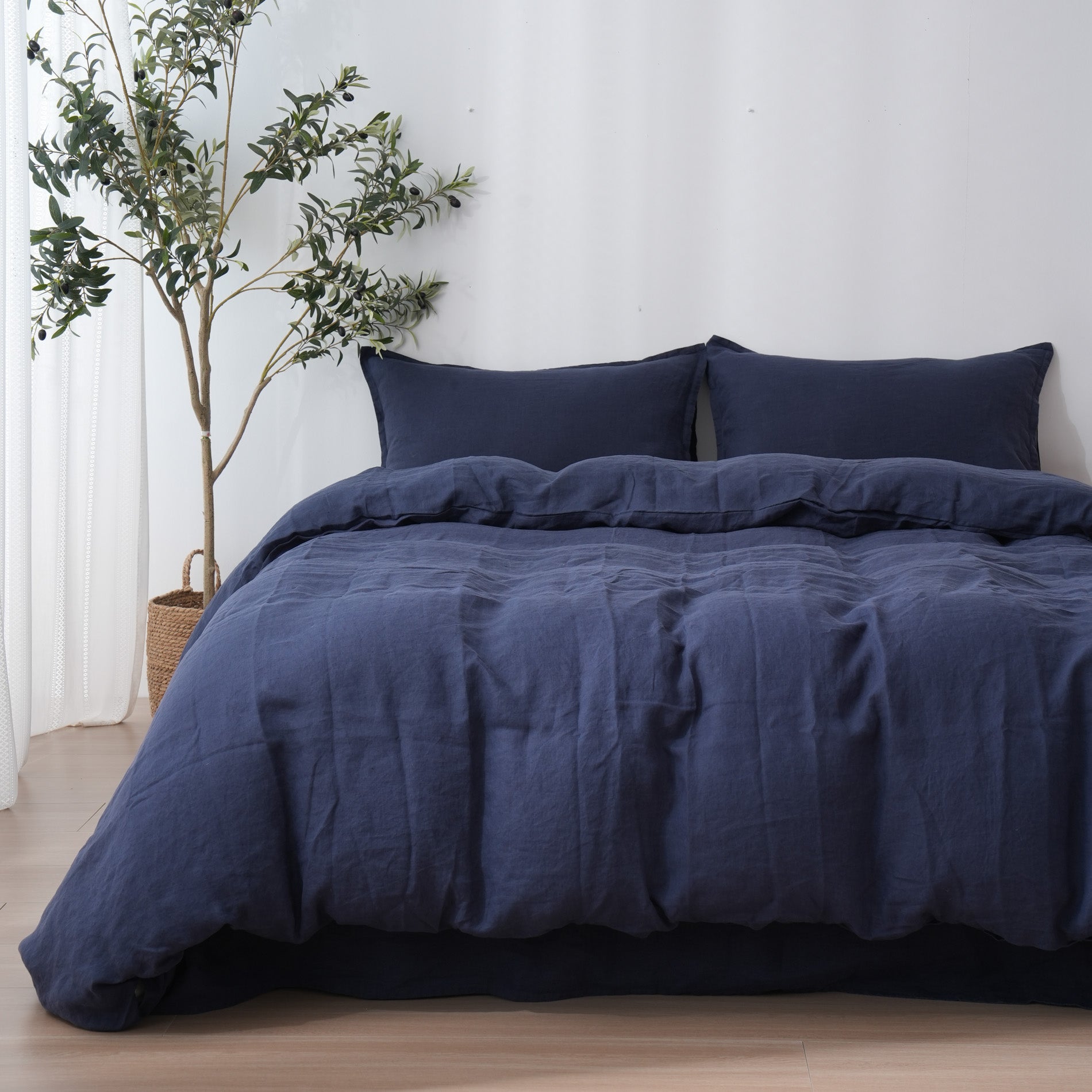 Linen Duvet Cover + Pillowcases - Ocean