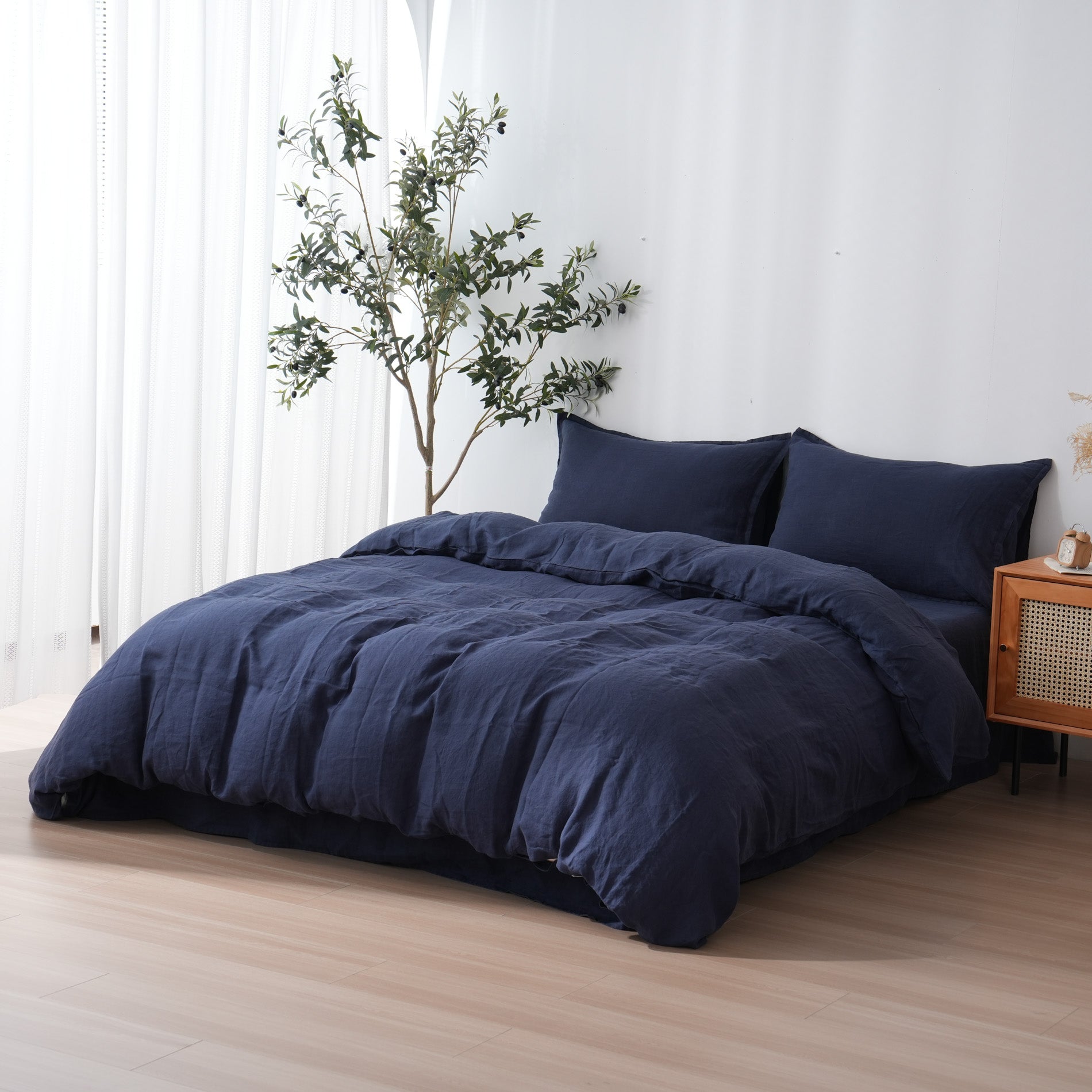 Linen Duvet Cover + Pillowcases - Ocean