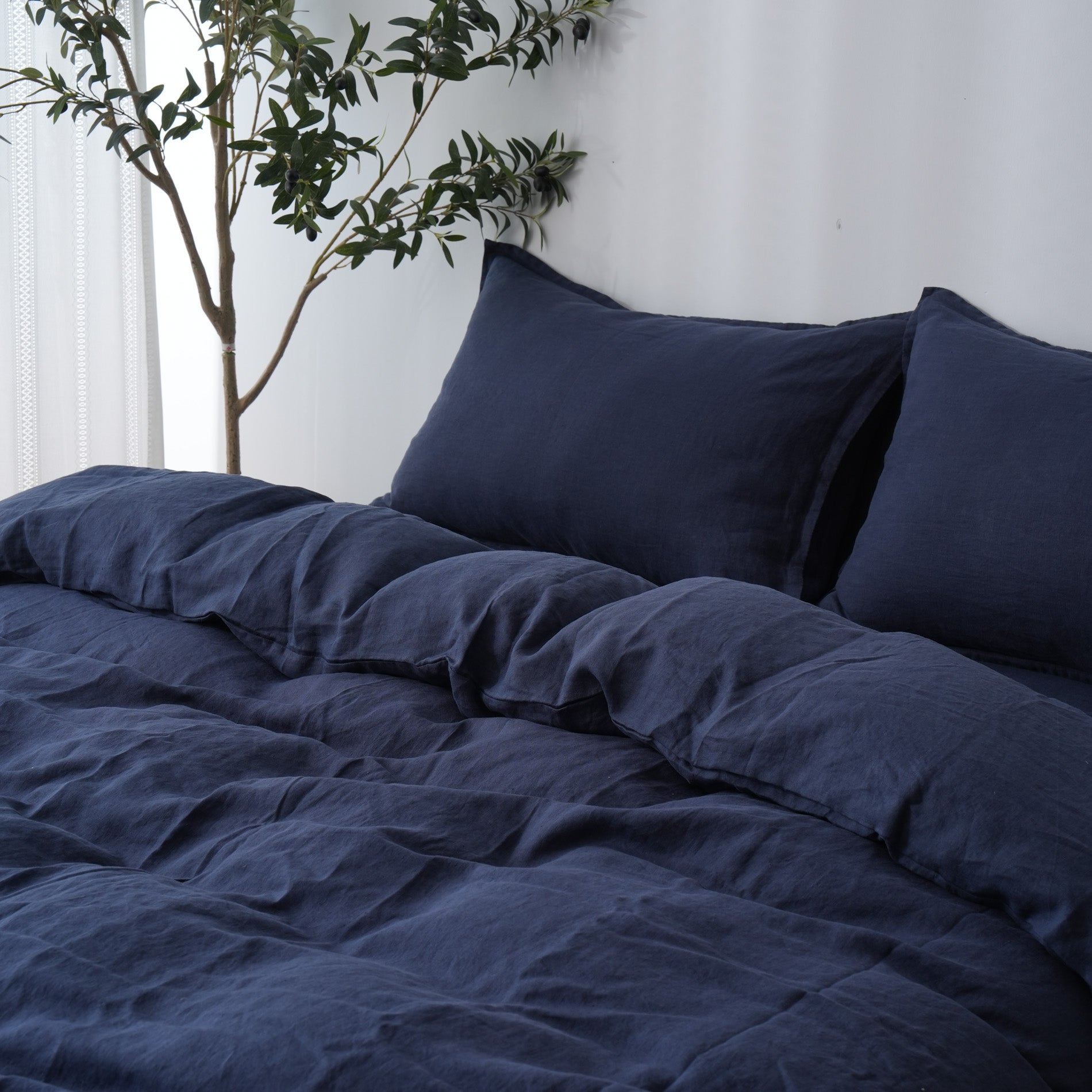 Linen Duvet Cover + Pillowcases - Ocean