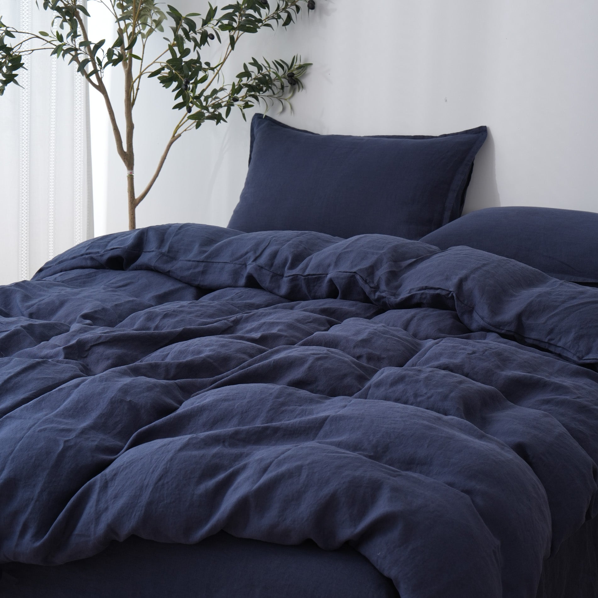 Linen Duvet Cover + Pillowcases - Ocean