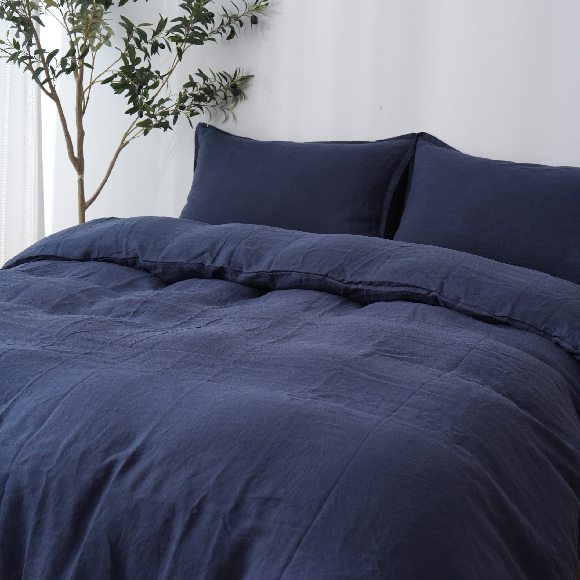 Linen Duvet Cover + Pillowcases - Ocean