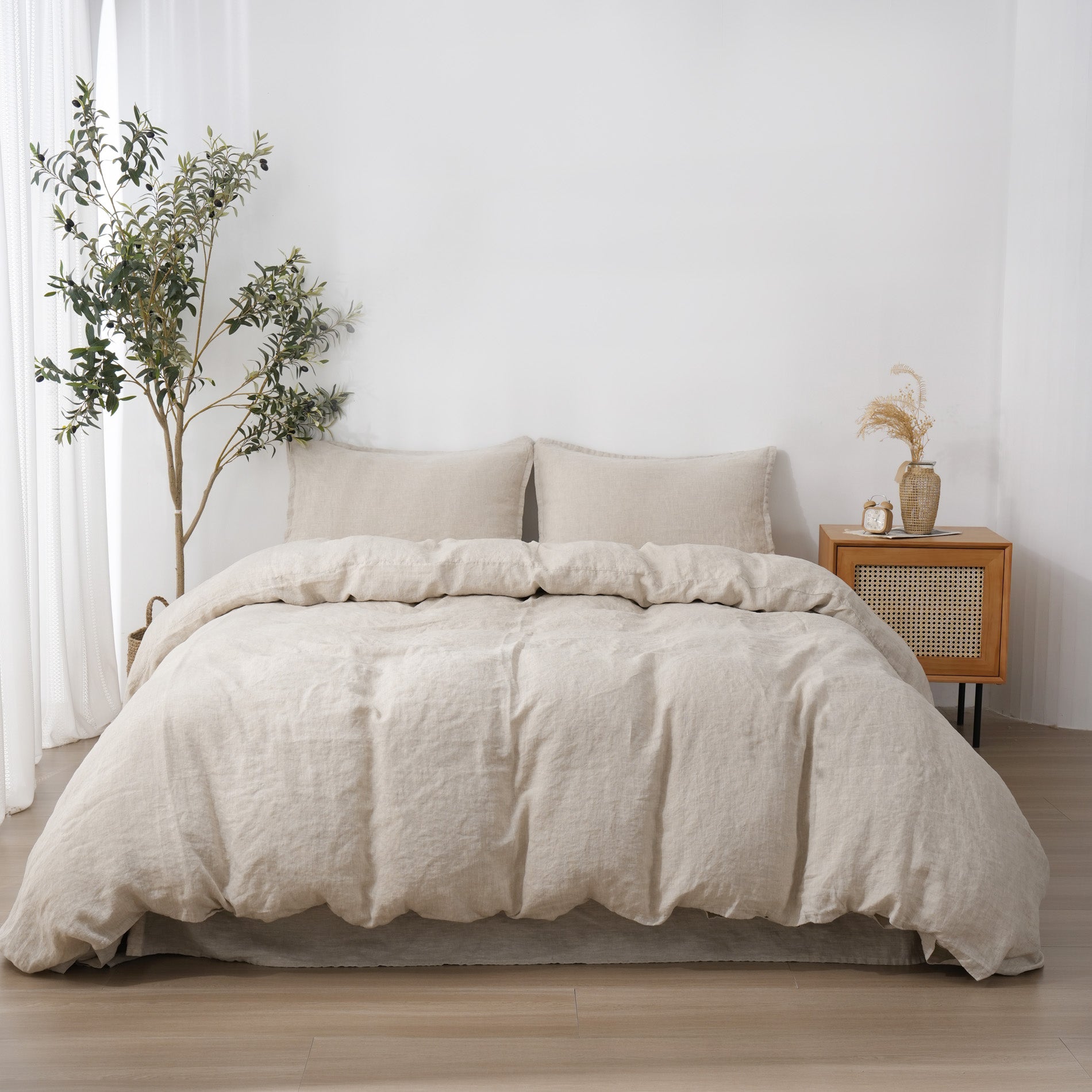 Linen Duvet Cover + Pillowcases - Sand