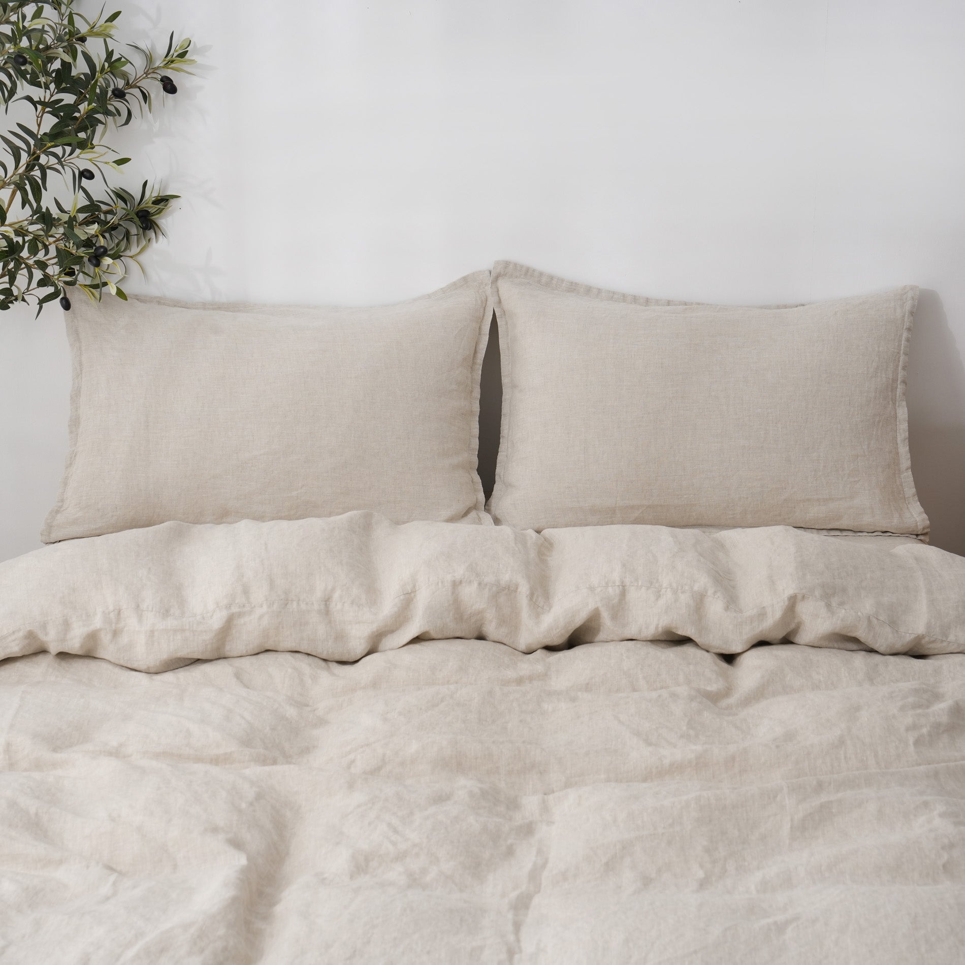 Linen Duvet Cover + Pillowcases - Sand