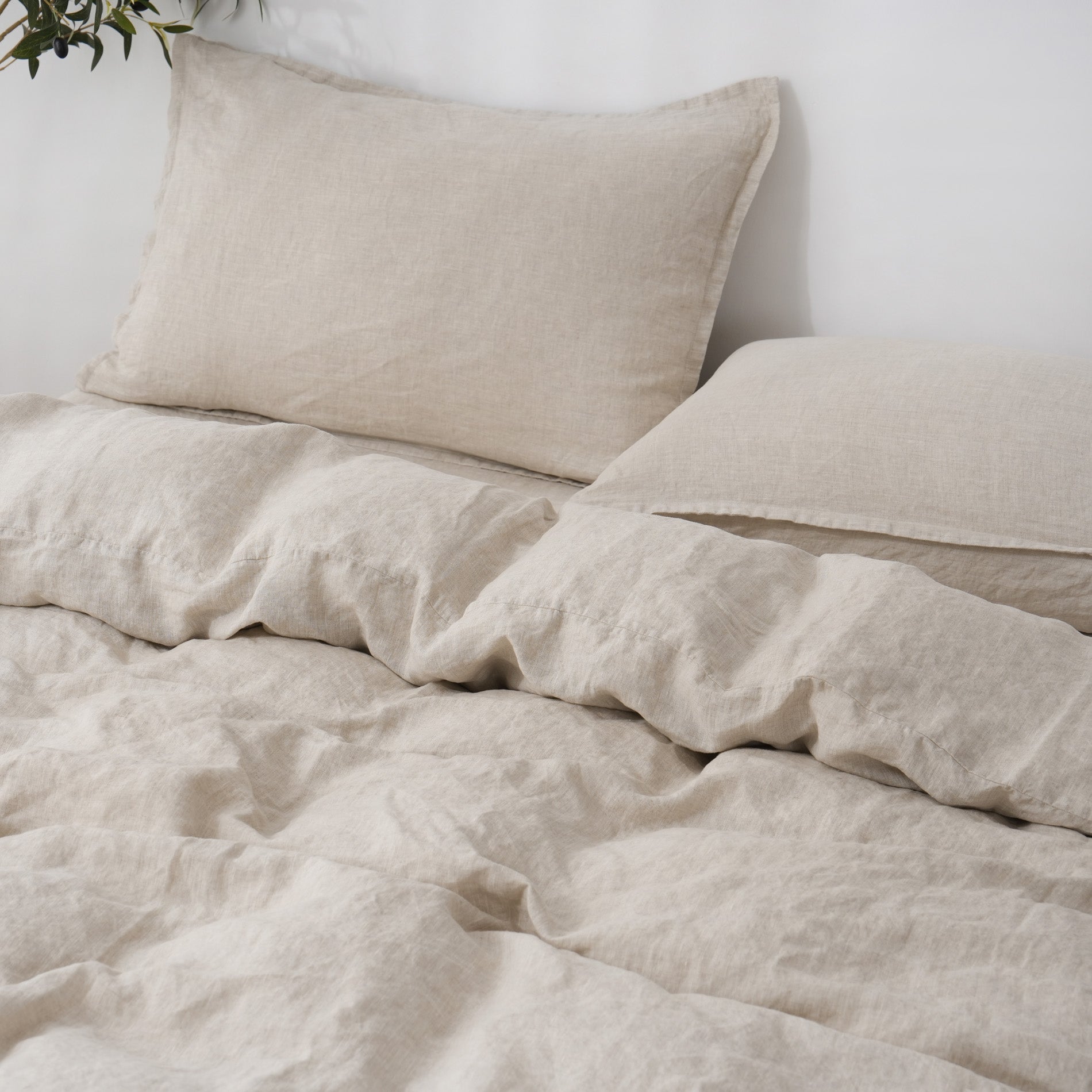 Linen Duvet Cover + Pillowcases - Sand