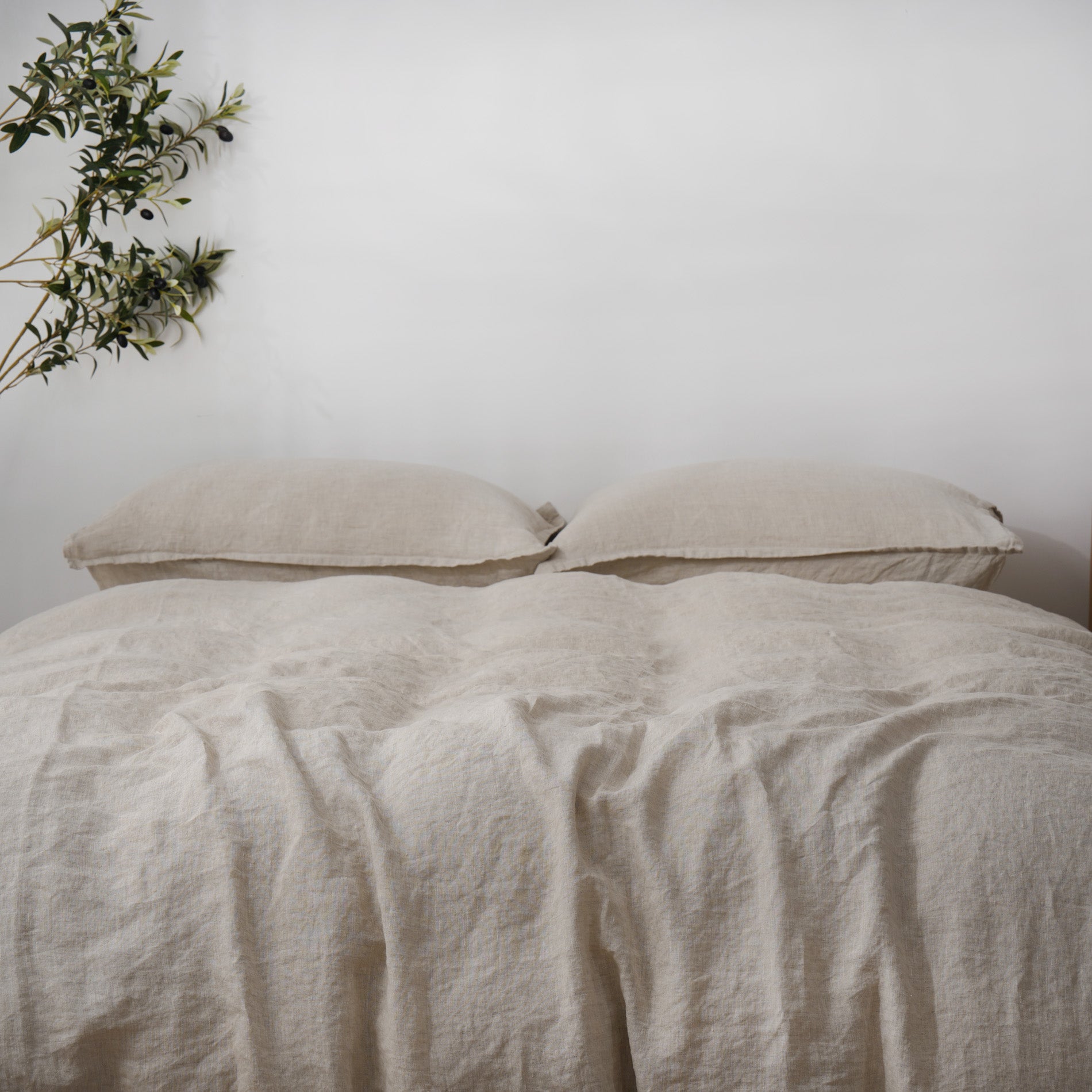 Linen Duvet Cover + Pillowcases - Sand