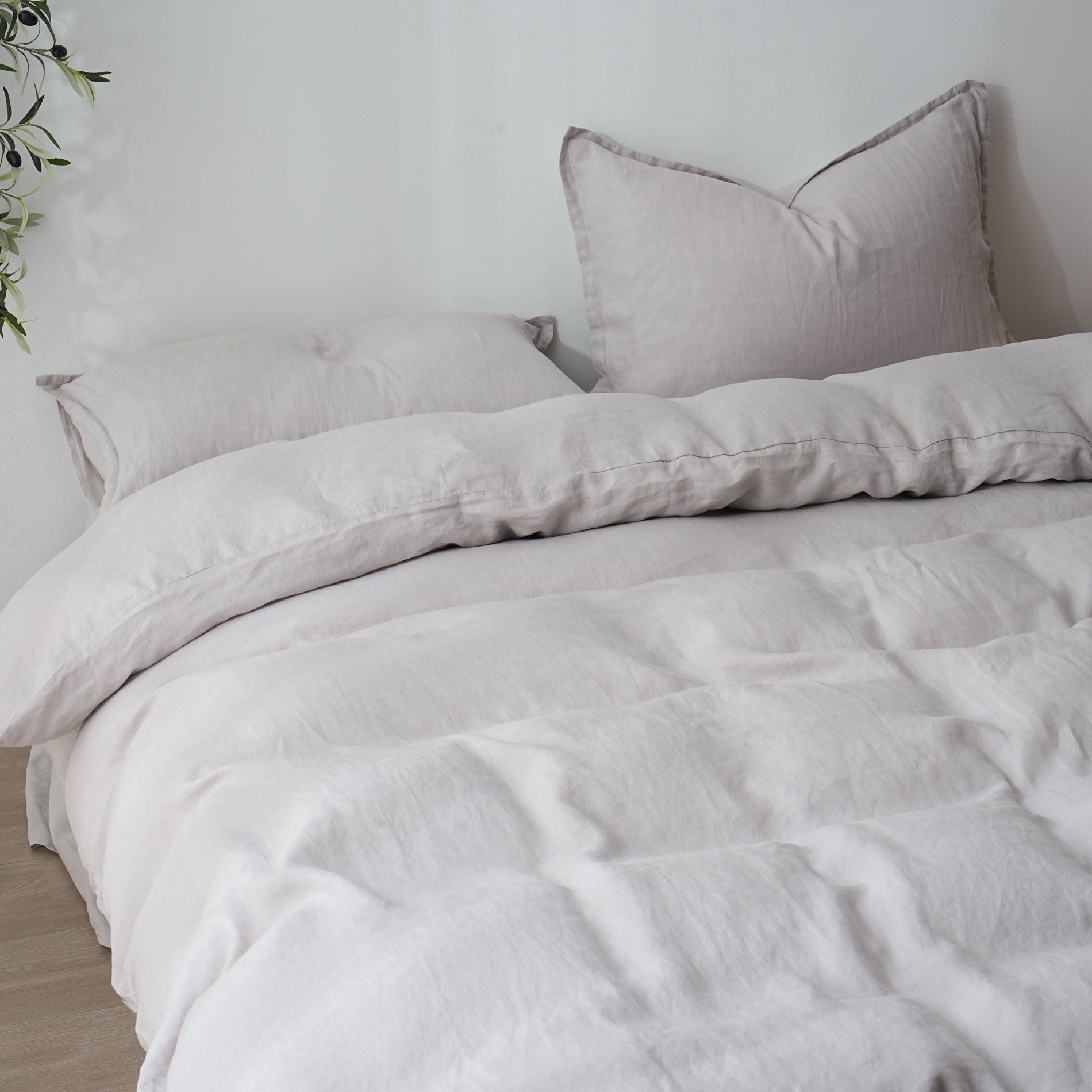 Linen Duvet Cover + Pillowcases - Mist