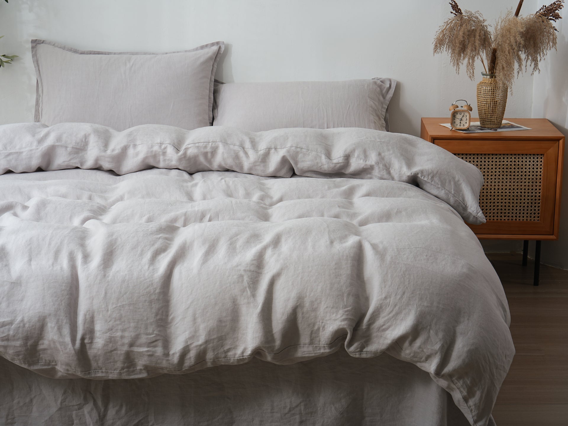 Linen Duvet Cover + Pillowcases - Mist
