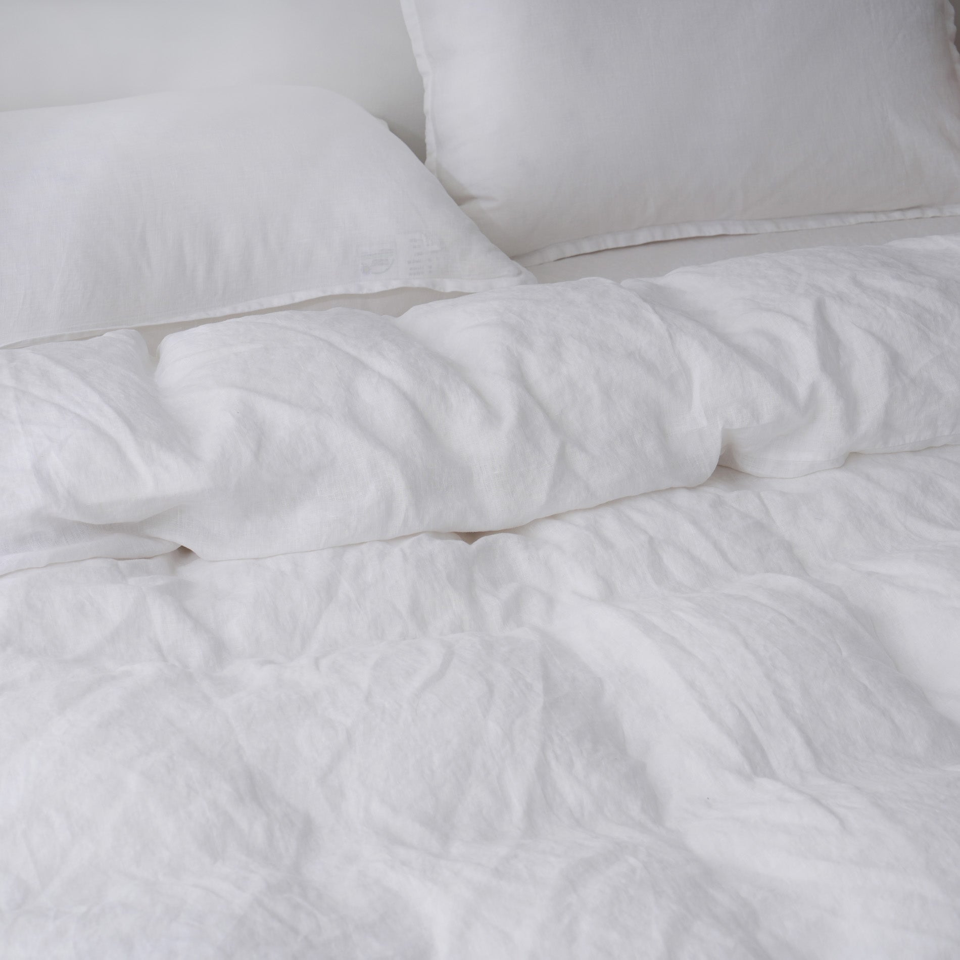 Linen Duvet Cover + Pillowcases - Snow