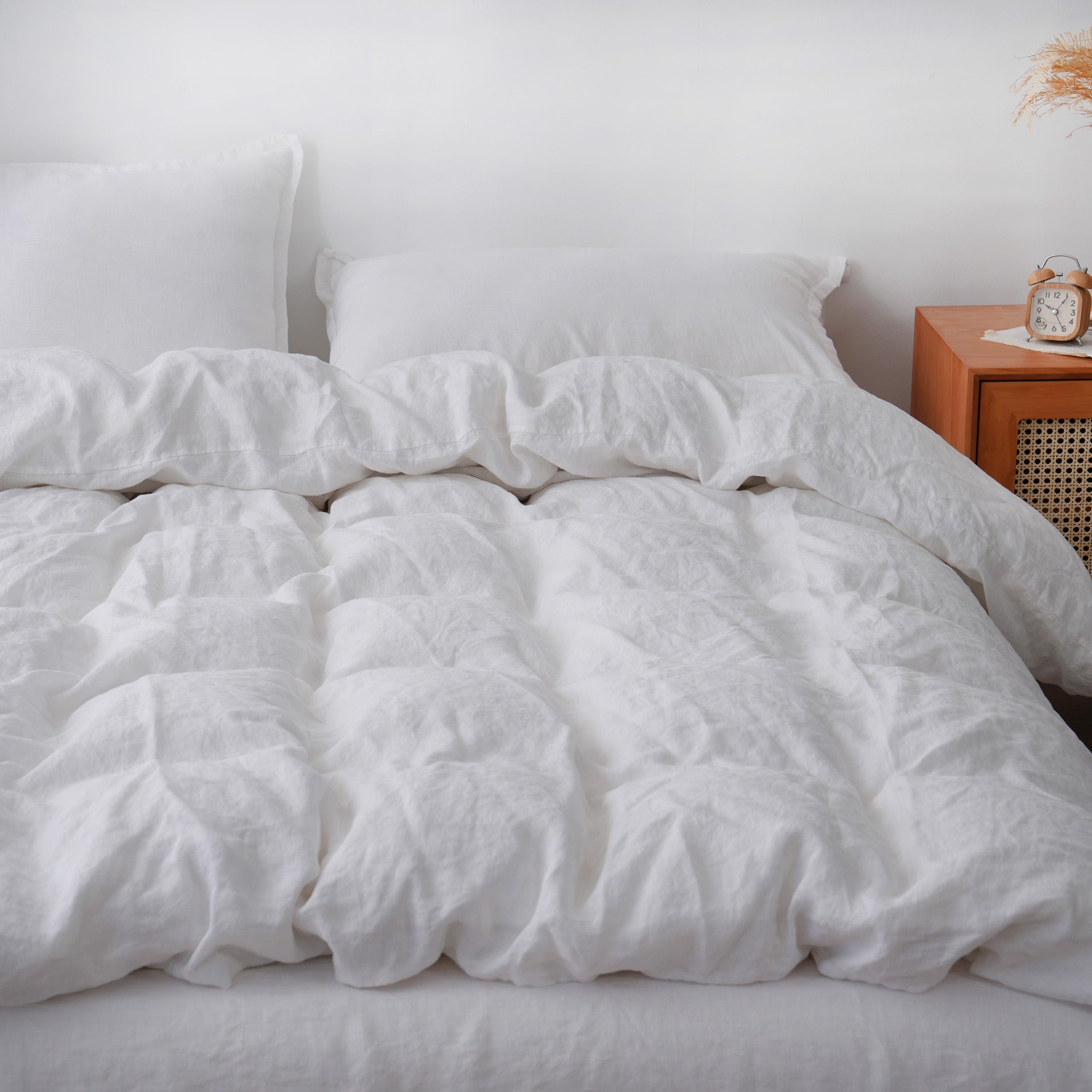 Linen Duvet Cover + Pillowcases - Snow