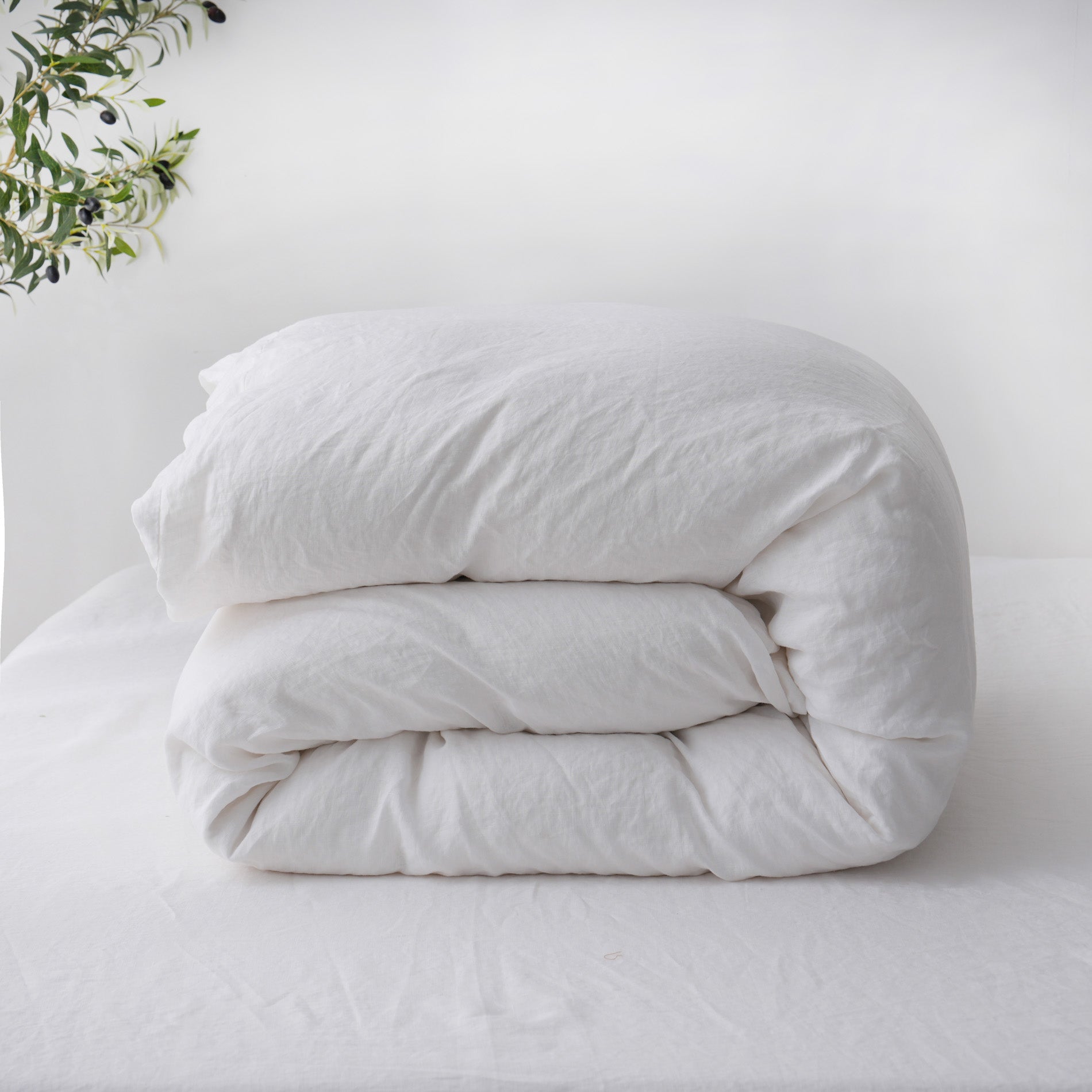 Linen Duvet Cover + Pillowcases - Snow