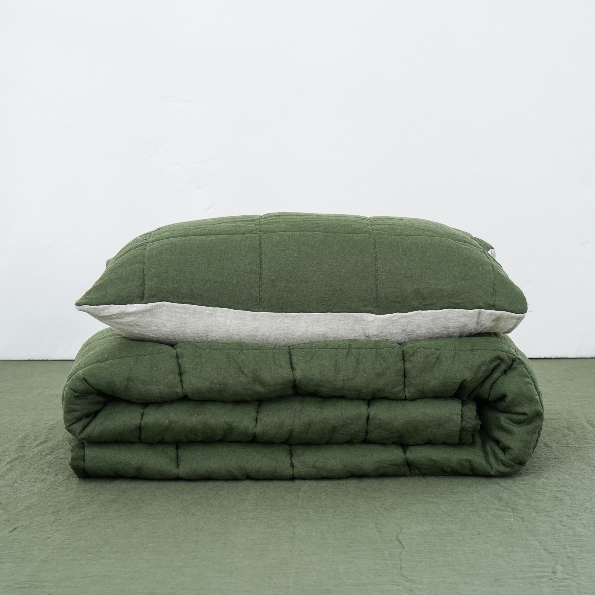 Quilted Linen Pillowcases (Set of Two)