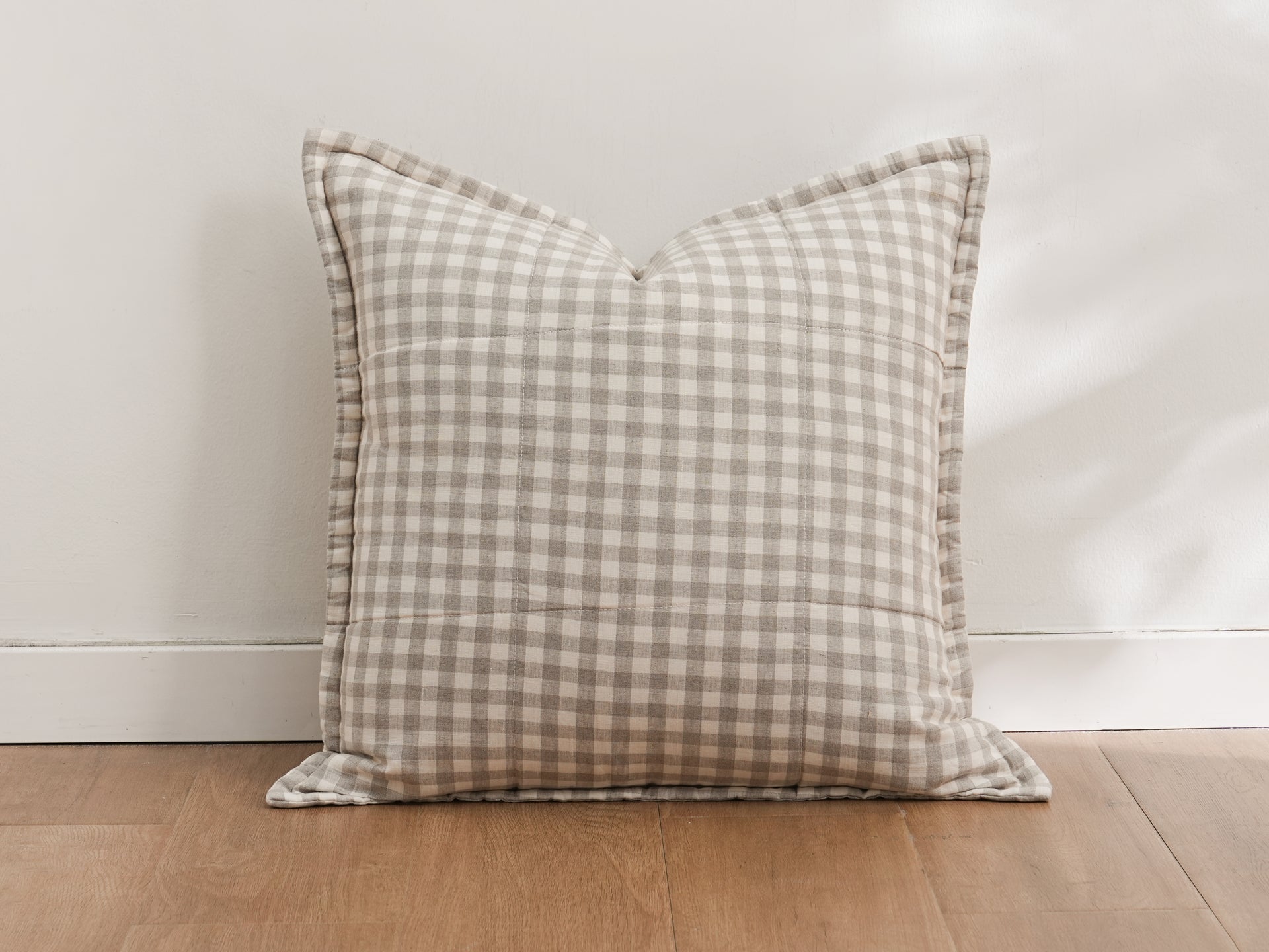 Quilted Linen Cushion Cover
