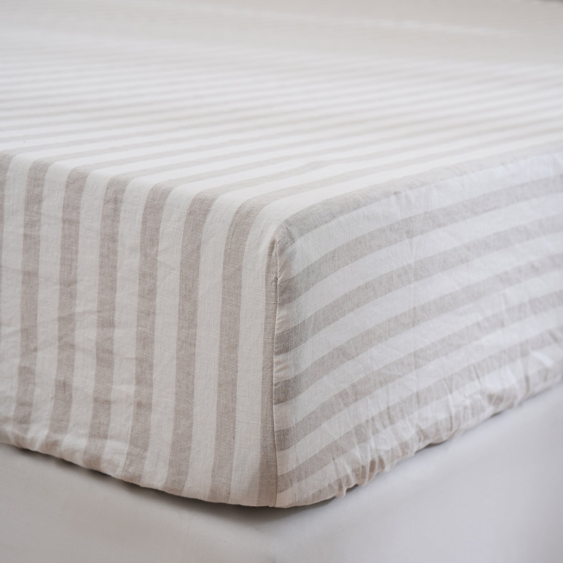 Linen Sheet Set - Sand Stripe