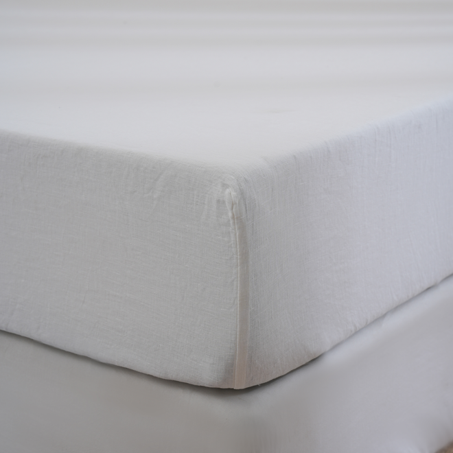 CLOUD - Fitted Sheet - 100% French Flax Linen