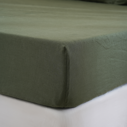 FOREST - Fitted Sheet - 100% French Flax Linen