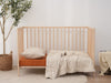 Quilted Linen Cot Blanket - Beige Gingham