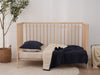 Quilted Linen Cot Blanket - Ocean + Sand
