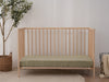 Linen Fitted Cot Sheet - Fern