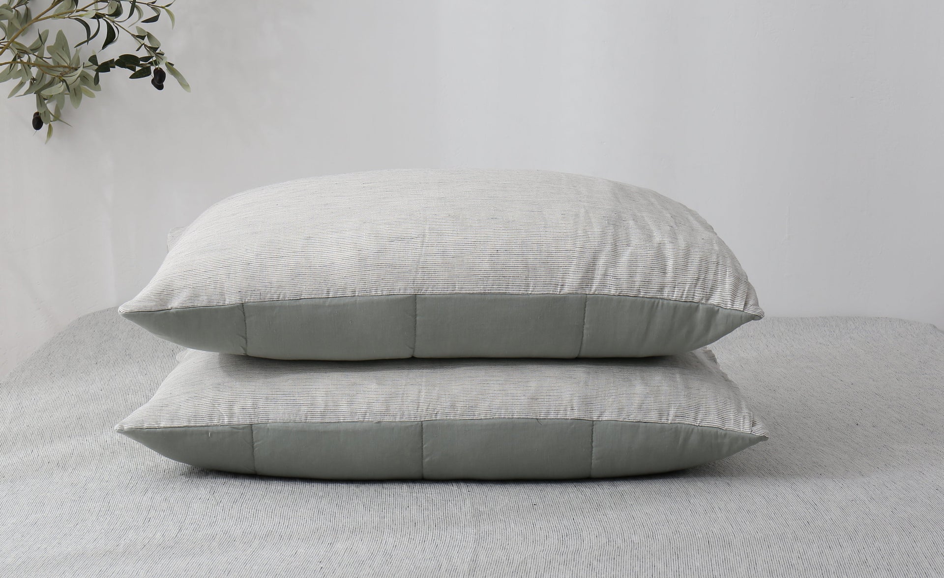 Quilted Linen Pillowcases (Set of Two)