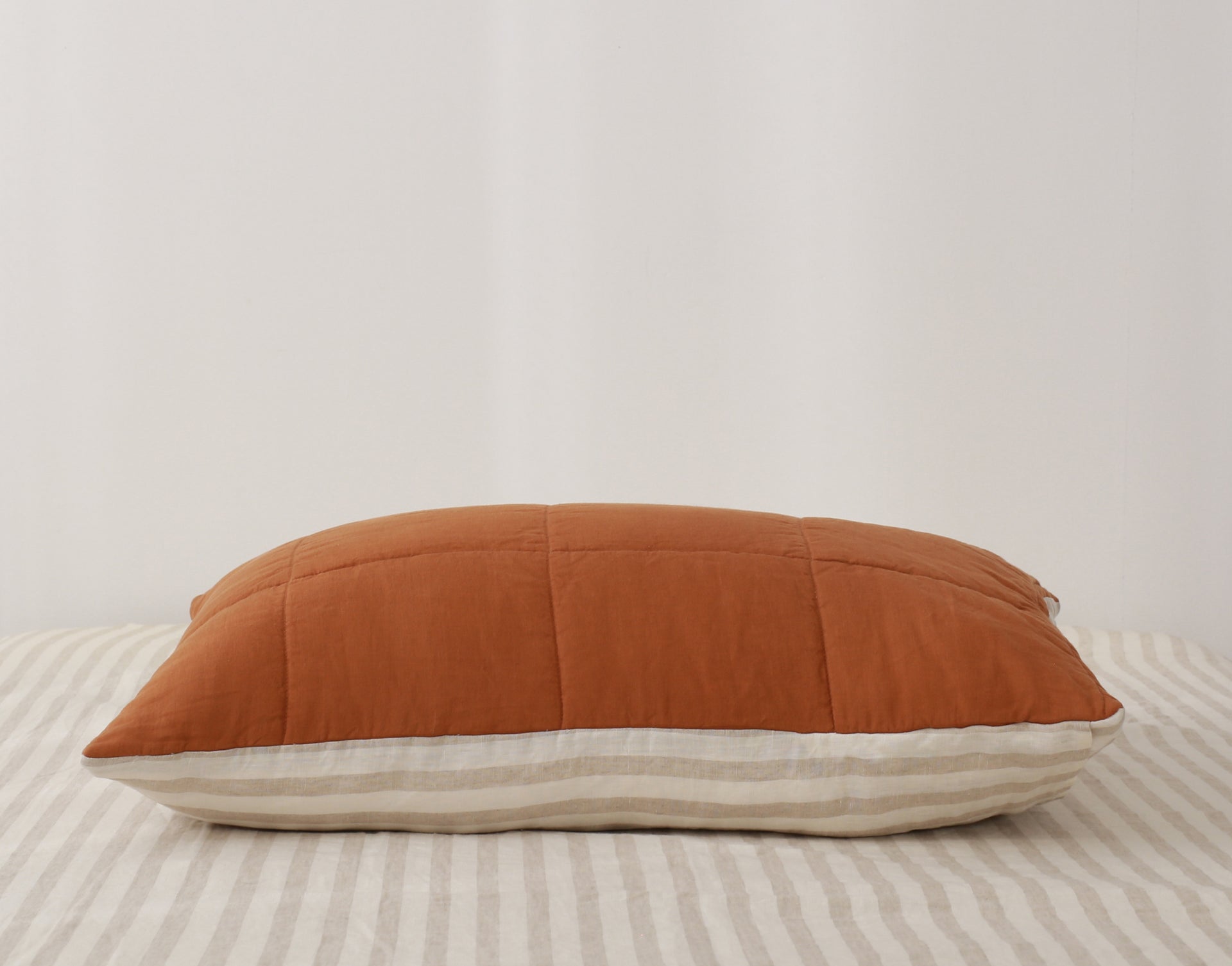 Quilted Linen Pillowcase (One (1) Pillowcase)
