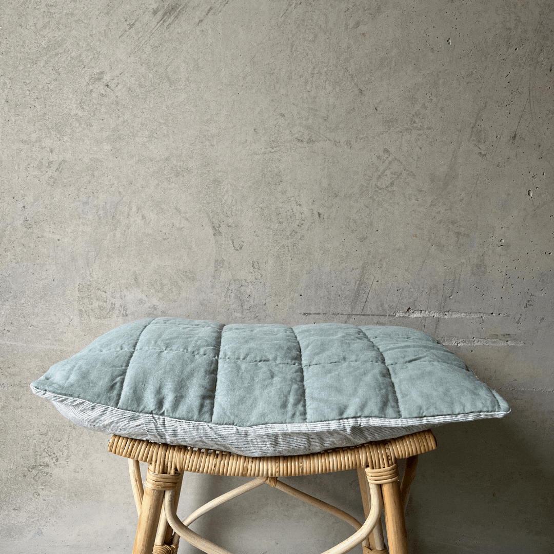 King Quilted Linen Pillowcases (Set of Two)