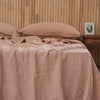 Linen Flat Sheet - Pink Clay