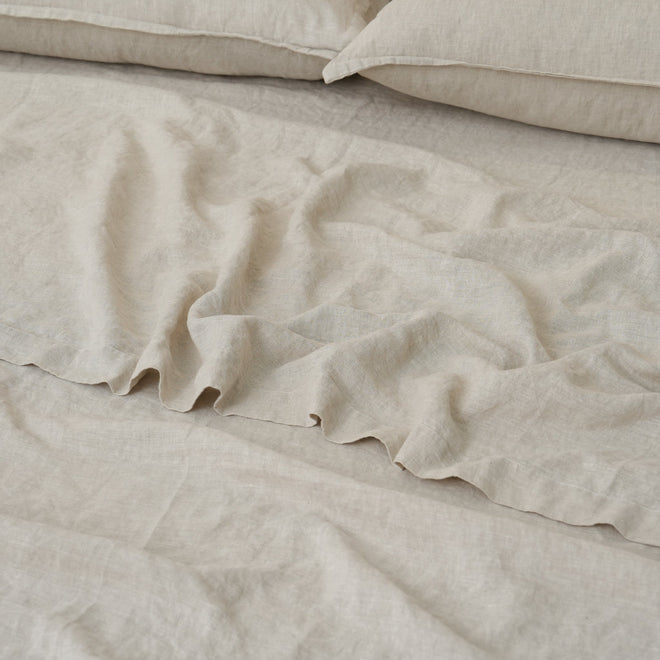 SAND - Flat Sheet - 100% French Flax Linen