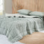 Quilted Linen Blanket - SAGE + PINSTRIPE