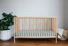 Linen Fitted Cot Sheet - Sage