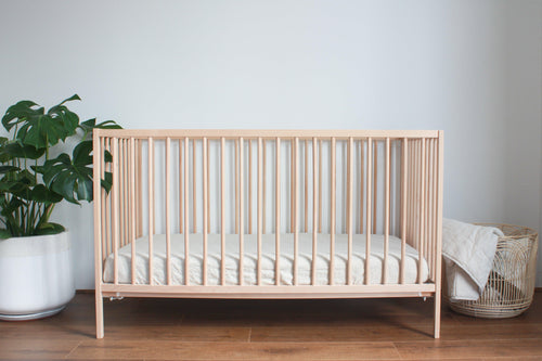 Fitted Linen Cot Sheet - SAND - Selah + Stone