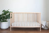 Linen Fitted Cot Sheet - Pinstripe