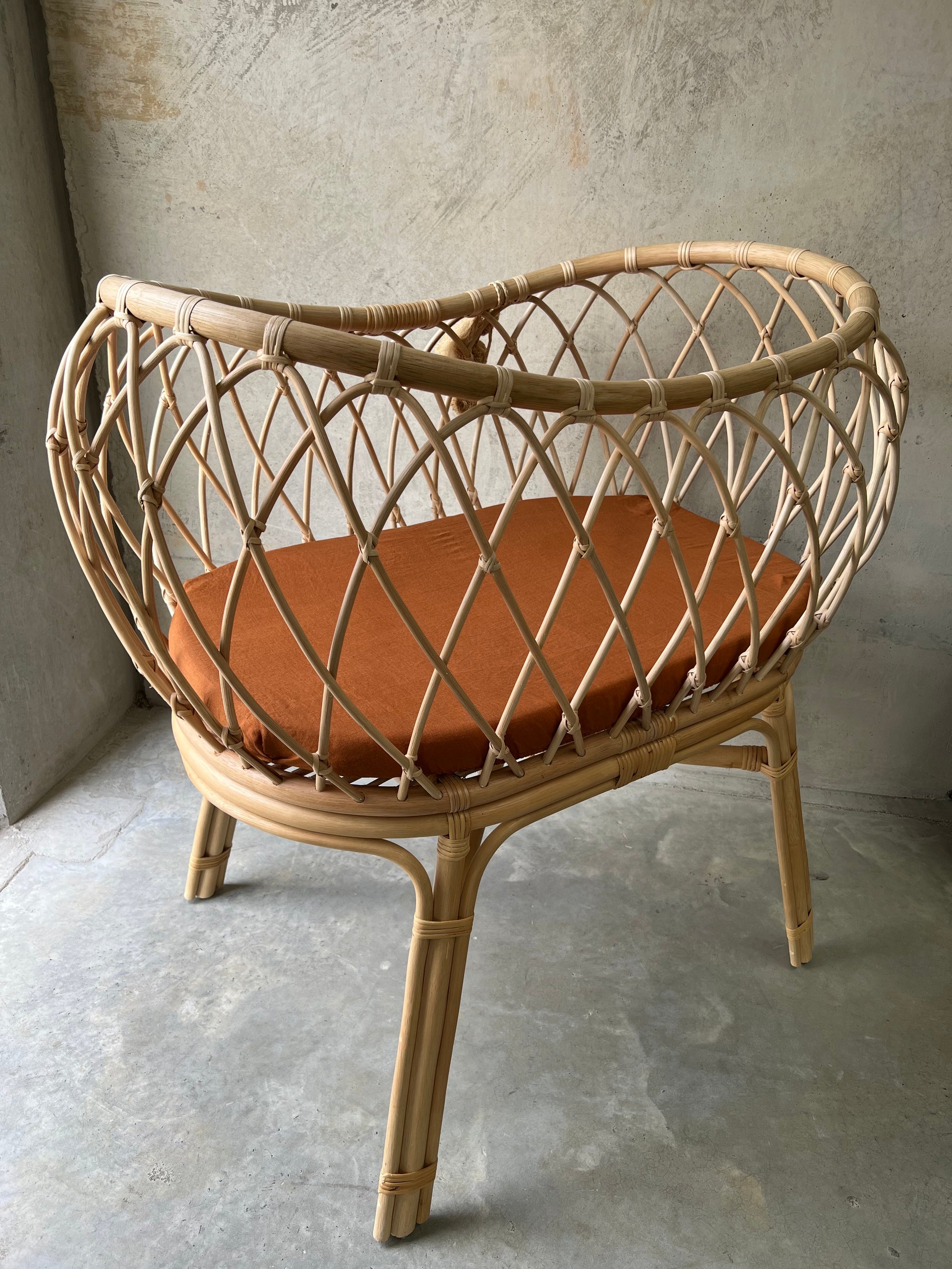 Linen Fitted Bassinet/Moses Basket Sheet - Clay