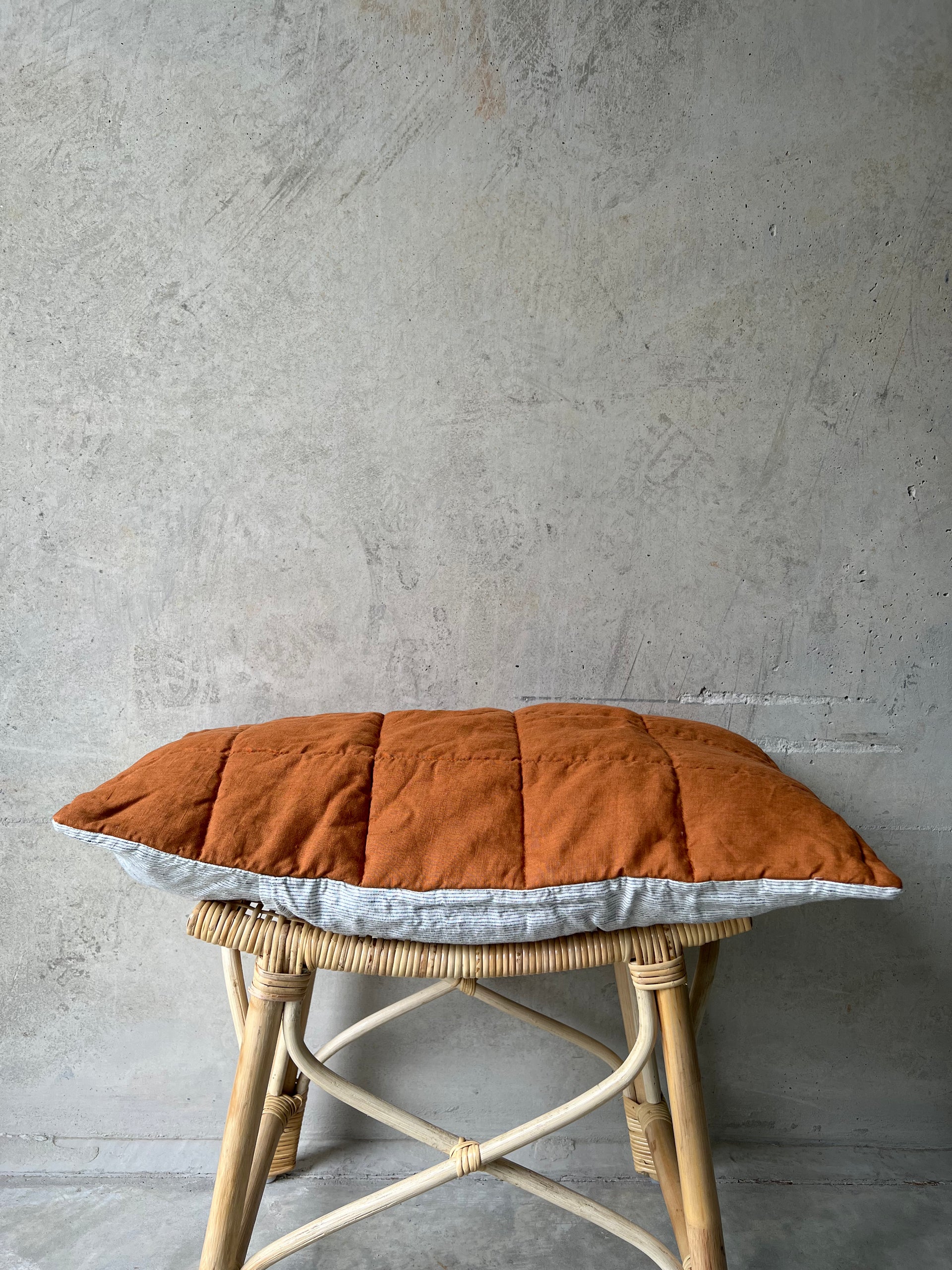 Quilted Linen Cot Pillowcase (42cm X 60cm)